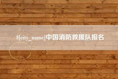 九江中国消防救援队报名
