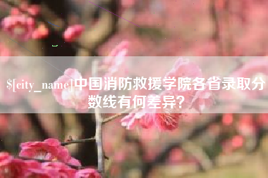 九江中国消防救援学院各省录取分数线有何差异？