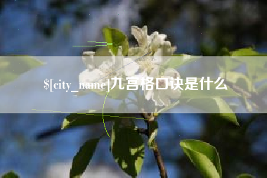 九江九宫格口诀是什么