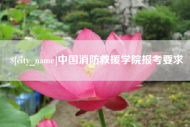 九江中国消防救援学院报考要求