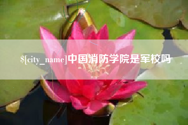 九江中国消防学院是军校吗