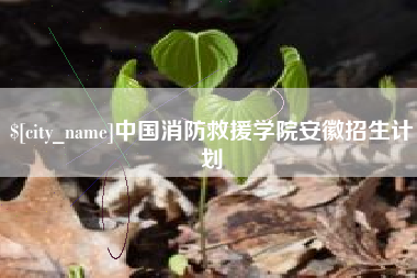 九江中国消防救援学院安徽招生计划