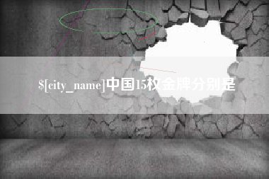 九江中国15枚金牌分别是