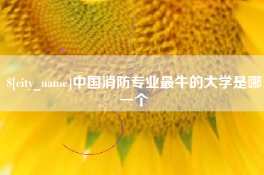 九江中国消防专业最牛的大学是哪一个