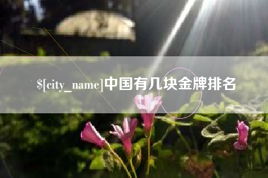 九江中国有几块金牌排名