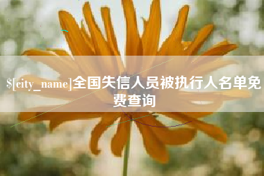 九江全国失信人员被执行人名单免费查询