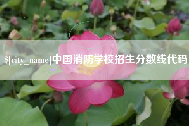九江中国消防学校招生分数线代码