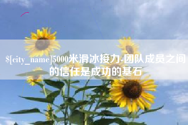 九江5000米滑冰接力-团队成员之间的信任是成功的基石