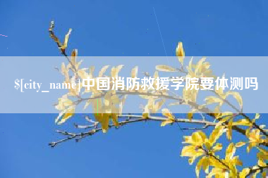 九江中国消防救援学院要体测吗