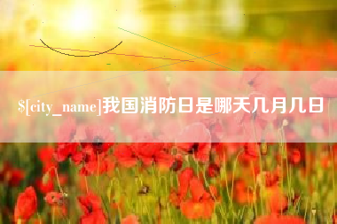 九江我国消防日是哪天几月几日