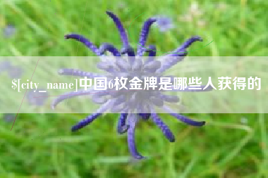 九江中国6枚金牌是哪些人获得的