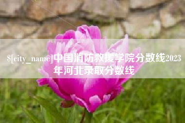 九江中国消防救援学院分数线2023年河北录取分数线