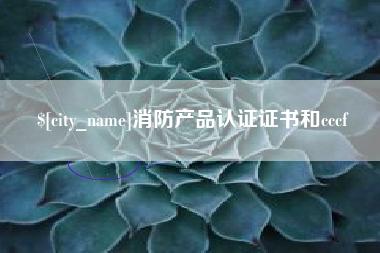 九江消防产品认证证书和cccf