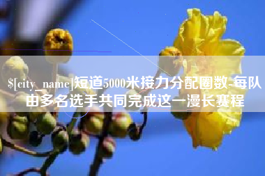 九江短道5000米接力分配圈数-每队由多名选手共同完成这一漫长赛程
