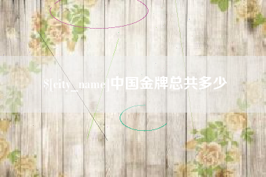 九江中国金牌总共多少