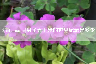 九江男子五千米的世界纪录是多少