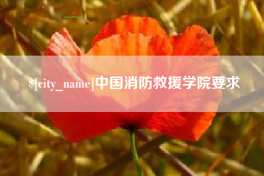 九江中国消防救援学院要求