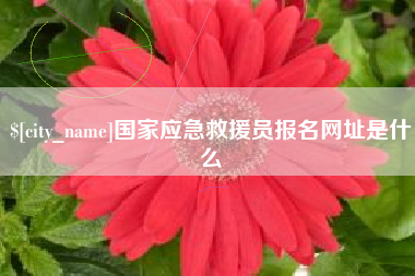 九江国家应急救援员报名网址是什么