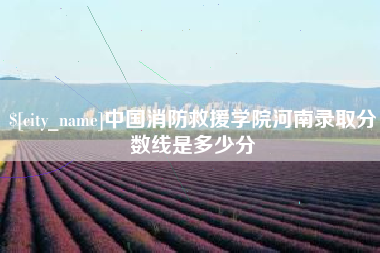 九江中国消防救援学院河南录取分数线是多少分