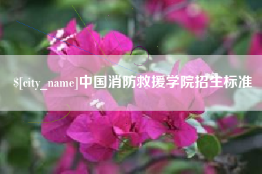九江中国消防救援学院招生标准
