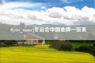 九江冬运会中国金牌一览表