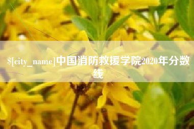 九江中国消防救援学院2020年分数线