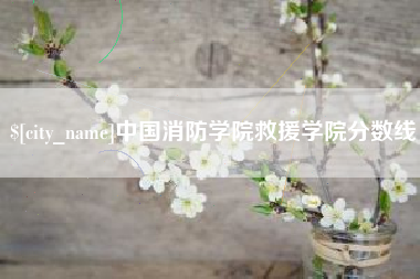 九江中国消防学院救援学院分数线